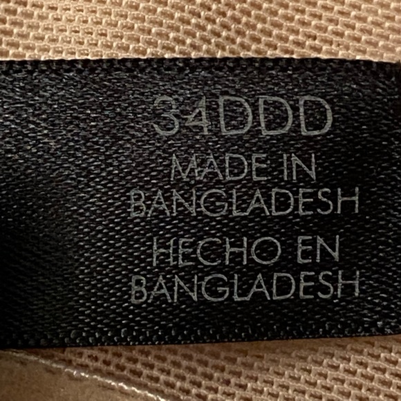 34DDD 34F “Smart & Sexy” Lace back Rhinestone Nude Tan Underwire Bra Mesh Sling - Picture 12 of 13